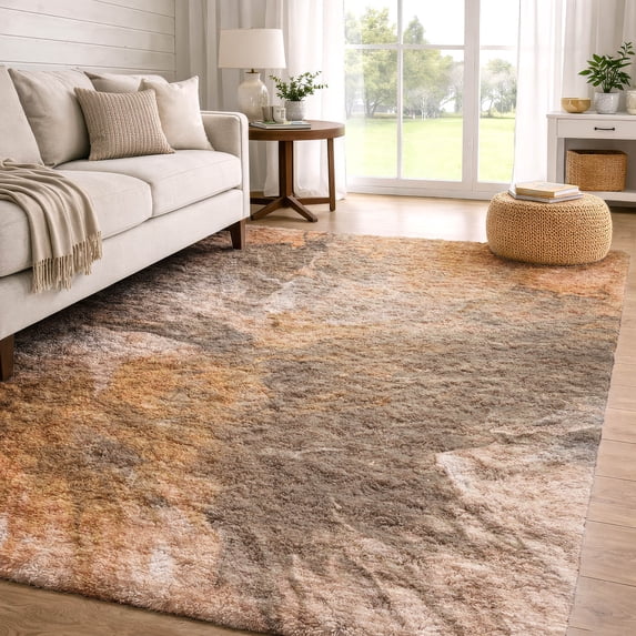 Addison Rugs Dream Shag Premium Machine Washable Transitional Modern Paprika Rectangle Rug, 9' x 12'