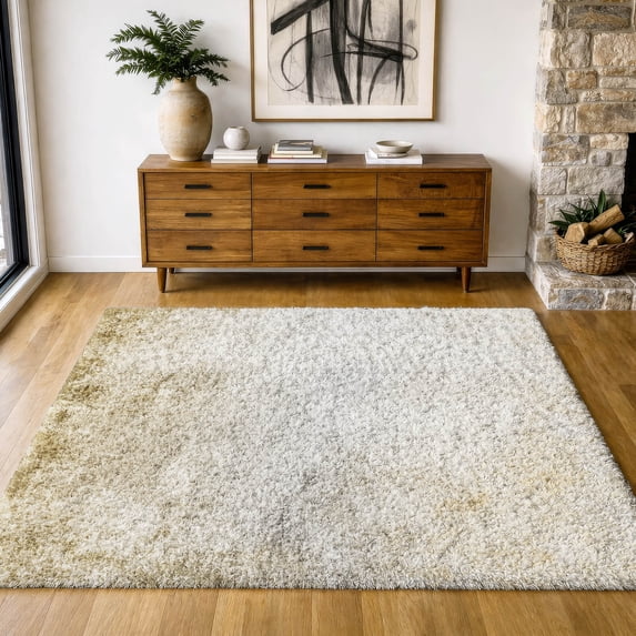 Addison Rugs Dream Shag Premium Machine Washable Transitional Modern Taupe Rectangle Rug, 10' x 14'