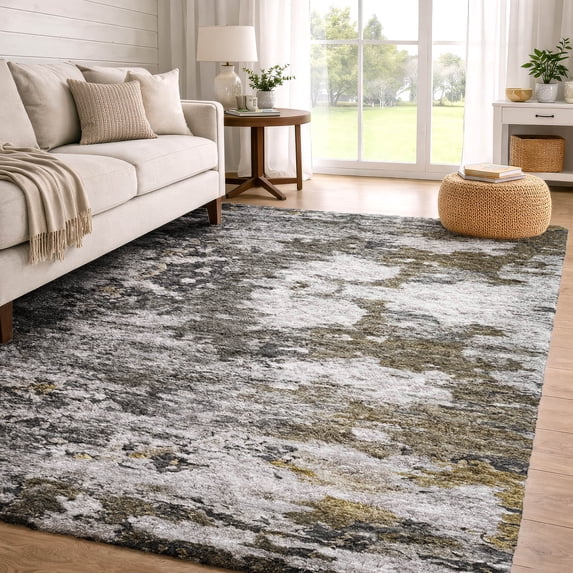 Addison Rugs Dream Shag Premium Machine Washable Transitional Modern Taupe Rectangle Rug, 10' x 14'
