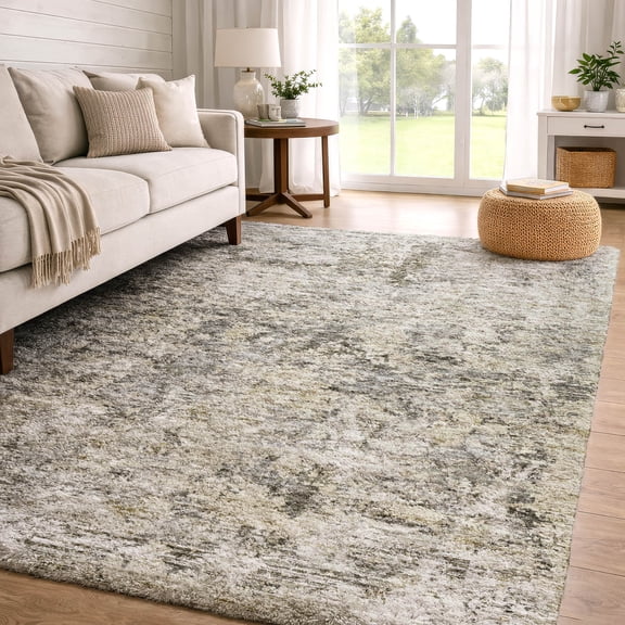 Addison Rugs Dream Shag Premium Machine Washable Transitional Modern Taupe Rectangle Rug, 3' x 5'