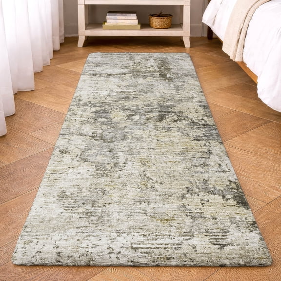 Addison Rugs Dream Shag Premium Machine Washable Transitional Modern Taupe Runner Rug, 2'3" x 7'6"