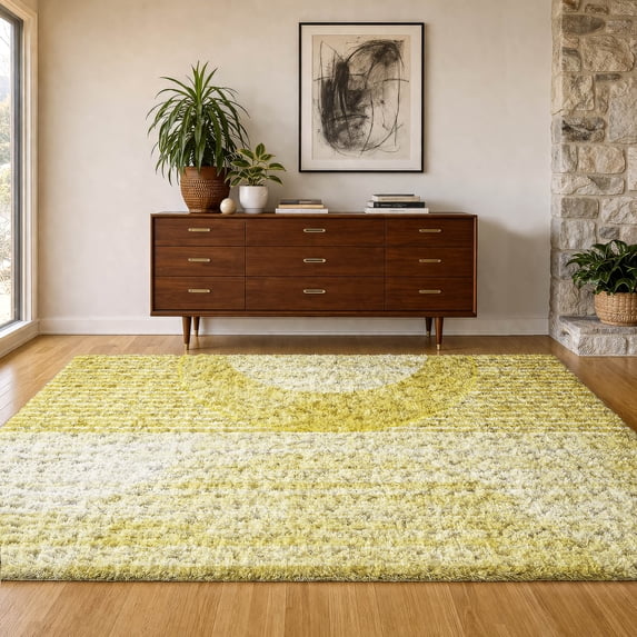 Addison Rugs Dream Shag Premium Machine Washable Transitional Modern Wheat Rectangle Rug, 9' x 12'