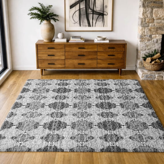 Addison Rugs Dream Shag Premium Machine Washable Transitional Moroccan Gray Rectangle Rug, 9' x 12'