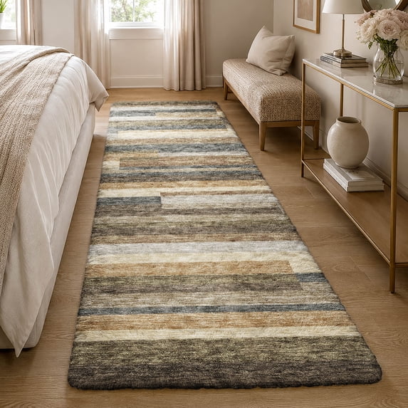 Shag Pattern Rugs Addison Rugs Dream Shag Premium Machine Washable Transitional Stripes ...