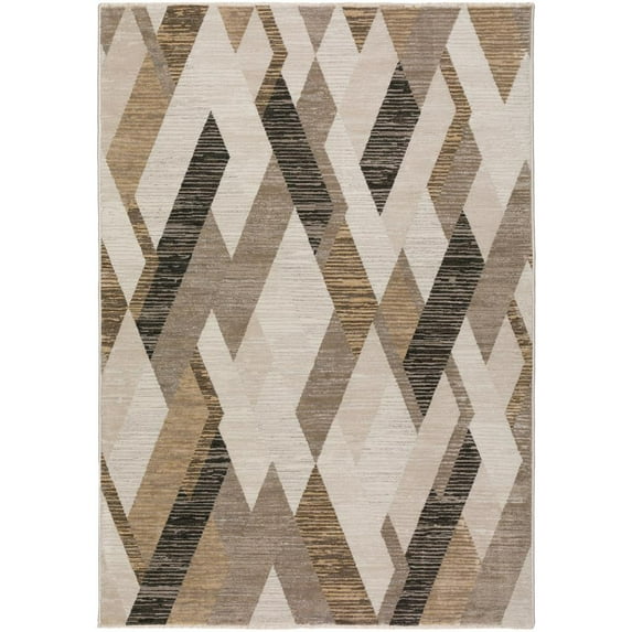 Addison Rugs Emery Prism Taupe Machine Made Rug 5' 3" x 7' 8" - Taupe - Rectangle