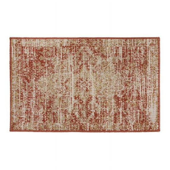 Addison Rugs Fairfax 1'8" x 2'6" Traditional Fabric Accent Rug in Canyon Red