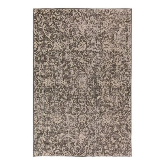 Addison Rugs Fairfax 7'6" x 10' Traditional Fabric Area Rug in Flint Gray