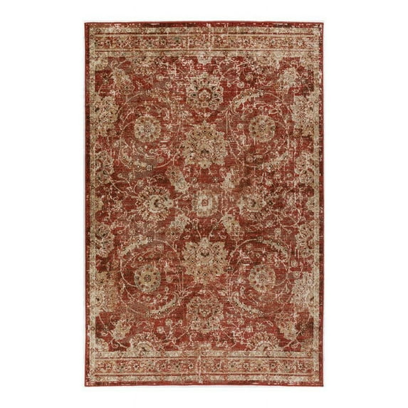 Addison Rugs Fairfax 9'4" x 13'2" Traditional Fabric Area Rug in Rust Red