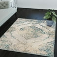 thumbnail image 1 of Addison Rugs Grayson 3'3" x 5'1" Medallion Fabric Area Rug in Blue Ivory, 1 of 8
