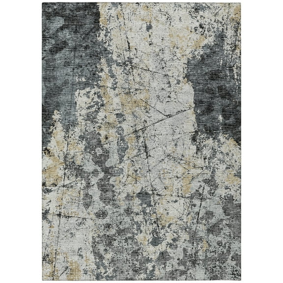 Addison Rugs Accord AAC33 Black 9' x 12' Indoor Outdoor Area Rug, Easy Clean, Machine Washable, Non Shedding, Bedroom, Living Room, Dining Room, Kitchen, Patio Rug