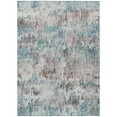 thumbnail image 1 of Addison Rugs Indoor/ Outdoor Accord Modern Brushstrokes Polyester Washable Rug New 3' x 5' - Teal, 1 of 5