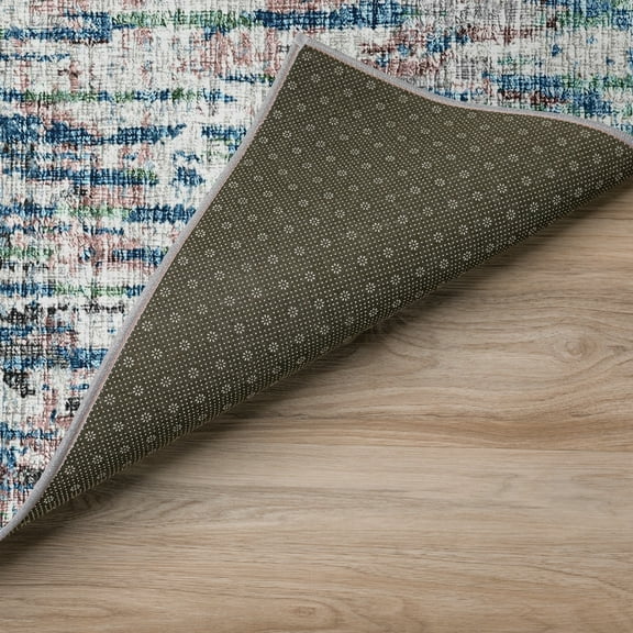 Addison Rugs Indoor/ Outdoor Accord Modern Brushstrokes Polyester Washable Rug New 9' x 12' - Teal