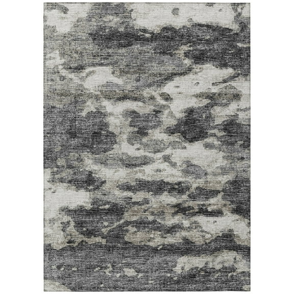 Addison Rugs Indoor/ Outdoor Accord Modern Waves Washable Rug New 3' x 5' - Charcoal