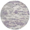 thumbnail image 1 of Addison Rugs Indoor/ Outdoor Accord Modern Waves Washable Rug New 8' x 8' Round - Purple Mauve Silver, 1 of 5