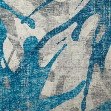Addison Rugs Indoor/ Outdoor Addison Bravado Abstract Starburst Washable Area Rug 1'8" x 2'6" - Blue