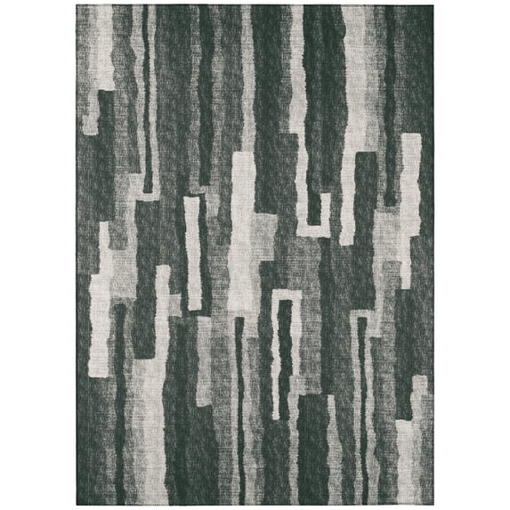 Addison Rugs Indoor/ Outdoor Addison Bravado Abstract Striped Washable Area Rug 10' x 14' - Shadow