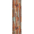 thumbnail image 1 of Addison Rugs Indoor/ Outdoor Addison Bravado Abstract Striped Washable Area Rug 2' x 7'6" - Paprika, 1 of 8