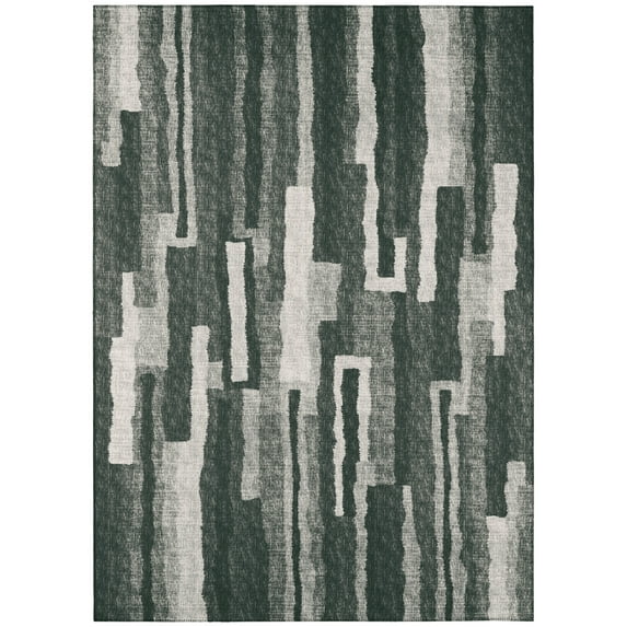 Addison Rugs Indoor/ Outdoor Addison Bravado Abstract Striped Washable Area Rug 5' x 7'6" - Shadow