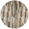 thumbnail image 1 of Bravado Indoor/Outdoor Brown Modern Color Block 8' Round Non-Skid Area Rug, 1 of 8