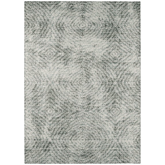 Addison Rugs Indoor/ Outdoor Addison Bravado Link Washable Area Rug 10' x 14' - Ash