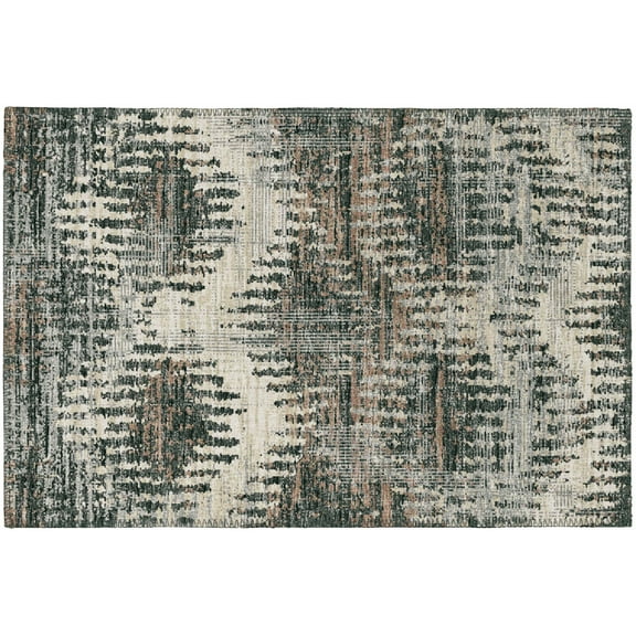 Bravado Indoor/Outdoor Grey Coastal Ombre Chevron 1'8" x 2'6" Non-Skid Accent Rug