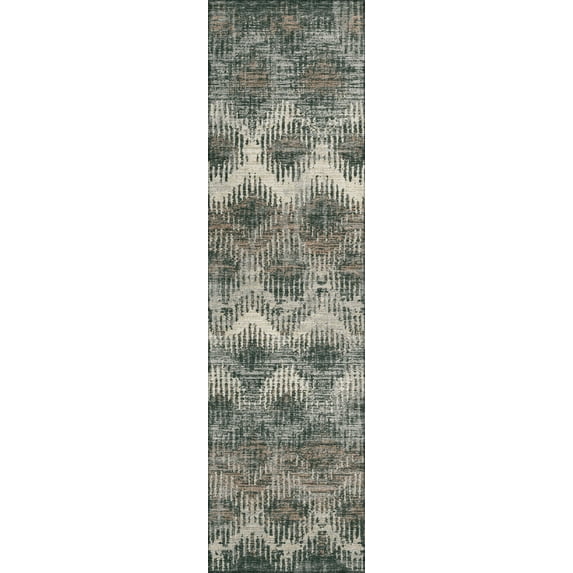 Addison Rugs Indoor/ Outdoor Addison Bravado Modern Chevron Washable Area Rug 2' x 7'6" - Shadow