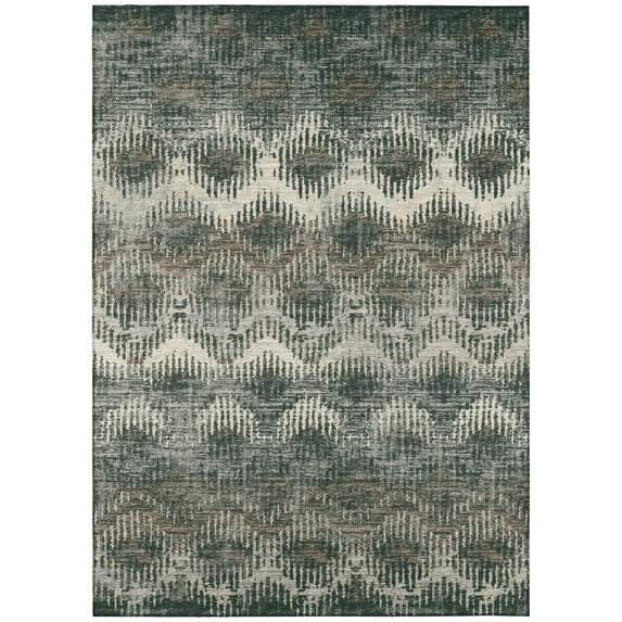 Addison Rugs Indoor/ Outdoor Addison Bravado Modern Chevron Washable Area Rug 3' x 5' - Shadow