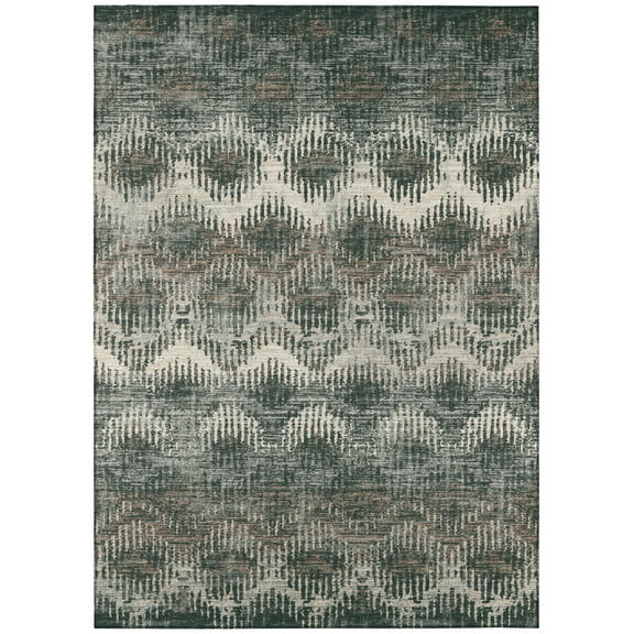 Addison Rugs Indoor/ Outdoor Addison Bravado Modern Chevron Washable Area Rug 3' x 5' - Shadow