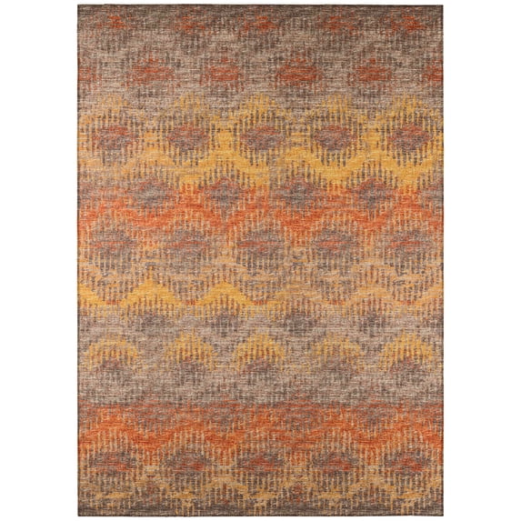 Addison Rugs Indoor/ Outdoor Addison Bravado Modern Chevron Washable Area Rug 8' x 10' - Canyon
