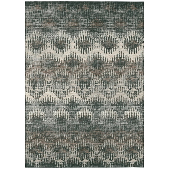 Addison Rugs Indoor/ Outdoor Addison Bravado Modern Chevron Washable Area Rug 9' x 12' - Shadow