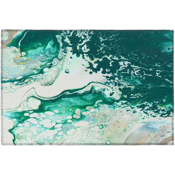Addison Rugs Indoor/ Outdoor Addison Karina Abstract Washable Area Rug 1'8" x 2'6" - Green