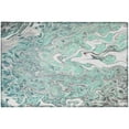 thumbnail image 1 of Karina Green Contemporary Artistic Color Splash 1'8" x 2'6" Non-Skid Accent Rug, 1 of 5
