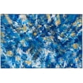 thumbnail image 1 of Karina Blue Contemporary Artistic Color Splash 1'8" x 2'6" Non-Skid Accent Rug, 1 of 9
