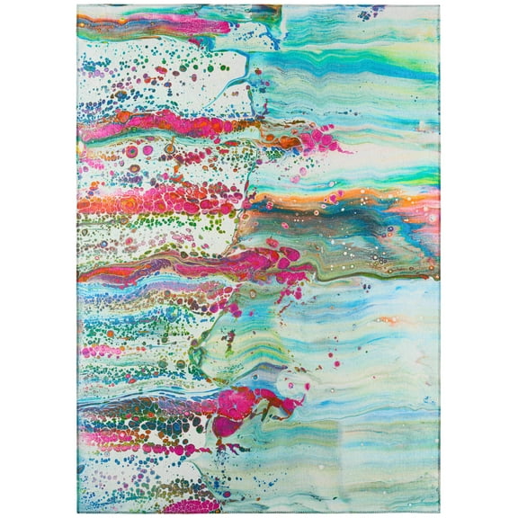 Addison Rugs Indoor/ Outdoor Addison Karina Abstract Washable Area Rug 3' x 5' - Melody