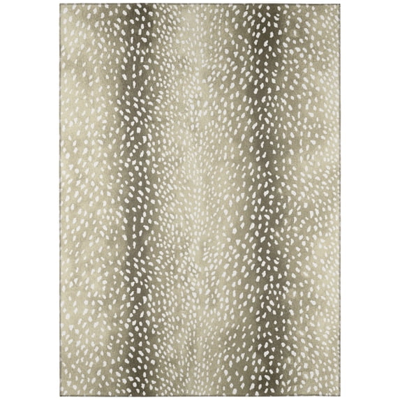 Addison Rugs Indoor/ Outdoor Addison Safari Gazelle Animal Print Washable Area Rug 8' x 10' - Fawn