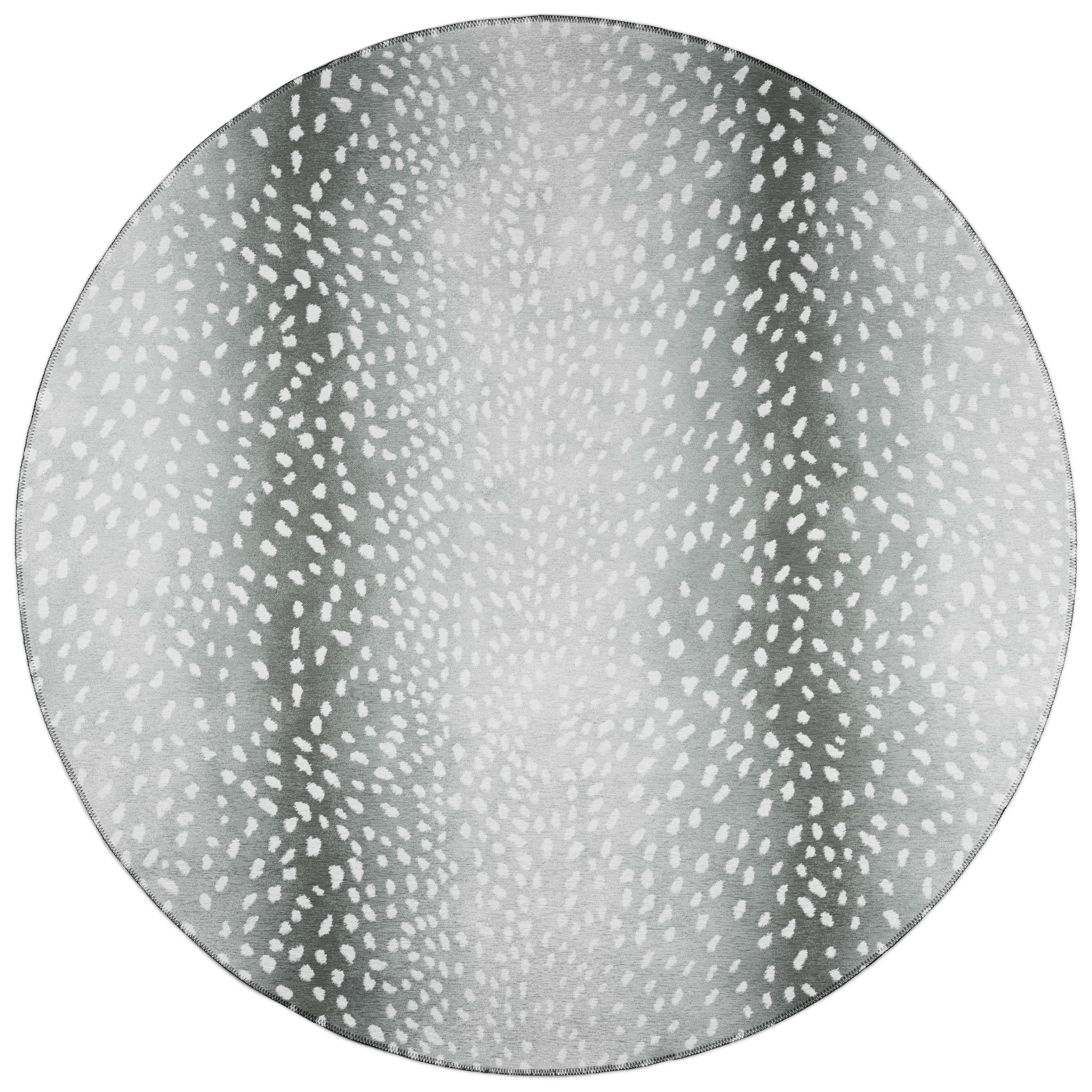 Safari Grey Gazelle Animal Print 8' Round Non-Skid Area Rug - Walmart.com