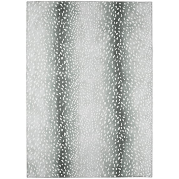 Addison Rugs Indoor/ Outdoor Addison Safari Gazelle Animal Print Washable Area Rug 9' x 12' - Grey