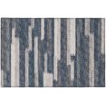 thumbnail image 1 of Yuma Indoor/Outdoor Grey Mid-Century Striped 1'8" x 2'6" Non-Skid Accent Rug, 1 of 8