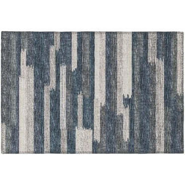Addison Rugs Indoor/ Outdoor Addison Yuma Bold Striped Washable Area Rug 1'8" x 2'6" - Gray