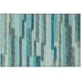 thumbnail image 1 of Yuma Indoor/Outdoor Blue Mid-Century Striped 1'8" x 2'6" Non-Skid Accent Rug, 1 of 8