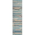 thumbnail image 1 of Addison Rugs Indoor/ Outdoor Addison Yuma Bold Striped Washable Area Rug 2'3" x 7'6" - Blue, 1 of 8