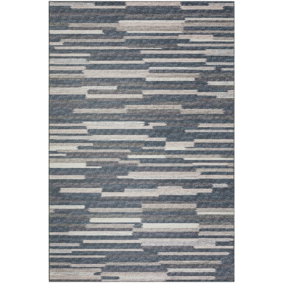 Addison Rugs Indoor/ Outdoor Addison Yuma Bold Striped Washable Area Rug 9' x 12' - Gray