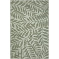 thumbnail image 1 of Yuma Indoor/Outdoor Green Bohemian Tropical Leaves 3' x 5' Non-Skid Area Rug, 1 of 9