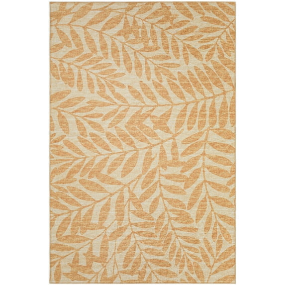 Addison Rugs Indoor/ Outdoor Addison Yuma Foliage Motif Washable Area Rug 8' x 10' - Gilded