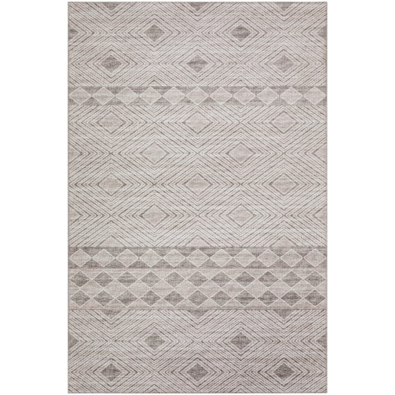 Addison Rugs Indoor/ Outdoor Addison Yuma Geometric Southwest Washable Rug 5' x 7'6" - Taupe
