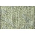 thumbnail image 1 of Yuma Indoor/Outdoor Green Tropical Boho Leaves 1'8" x 2'6" Non-Skid Accent Rug, 1 of 5