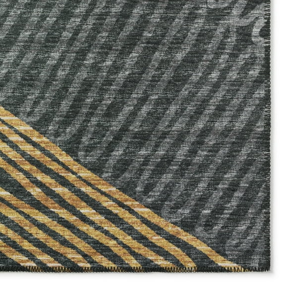 Addison Rugs Indoor/ Outdoor Addison Yuma Modern Palm Leaf Washable Area Rug 2'3" x 7'6" - Gray