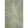 thumbnail image 1 of Yuma Indoor/Outdoor Green Tropical Boho Leaves 9' x 12' Non-Skid Area Rug, 1 of 5