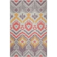 thumbnail image 1 of Yuma Indoor/Outdoor Purple Bohemian Ikat 5' x 7'6" Non-Skid Area Rug, 1 of 8