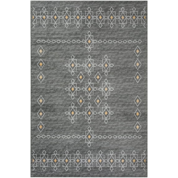 Addison Rugs Indoor/ Outdoor Addison Yuma Southwest Motif Washable Area Rug 10' x 14' - Gray